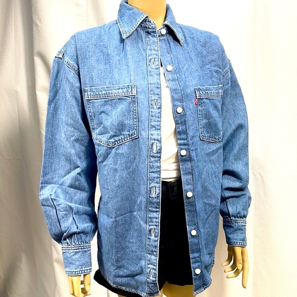 Levi’s Oversize Cool Eco Performance Denim Shirt - Picture 2 of 11